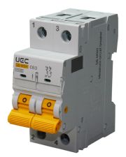 Автоматический выключатель UEC SB-M9H 2P 63A C 10кA