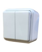 Вимикач 2-клавішний TNSy Lemur білий (TNSy5000979)