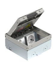 Розетковий люк OBO Bettermann (7368290) UDHOME ONE 1x розетка 250В 16A для покриття 15мм, (h=75...105мм) 140x140x75мм