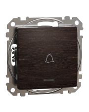 Кнопочный выключатель Schneider Electric Sedna Design & Elements с синей подсветкой венге SDD181131L