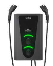 Трифазна зарядна станція для електромобілів Octa Energy W244-C22-C22 Wall на 44кВт з 2 портами (Type 2 Type 2)
