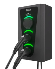 Однофазна зарядна станція для електромобілів Octa Energy W322-C2-C2-C2 Wall на 22кВт із 3 портами (Type 2 Type 2 Type 2)