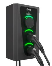 Побутова зарядна станція для електромобілів Octa Energy W336-С22-C1-C1 Wall на 36кВт із 3 портами (Type 2 Type 1 Type 1)