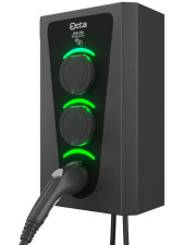 Комерційна зарядна станція Octa Energy SW322-S-S-C1 Smart Wall на 22кВт  (розетка 1ф + розетка 1ф + Type 1)