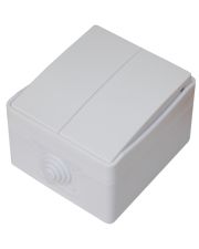 Выключатель 2-клавишный TNSy SURFACE IP54 белый (TNSy5001223)