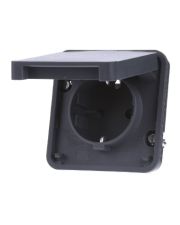 Розетка с з/к и крышкой Berker W.1 IP55
