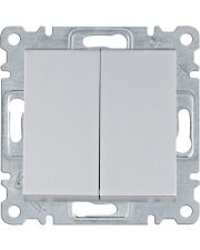 Выключатель 2-кл. 1-тактовый WL0142 Lumina-2, серебро, Hager