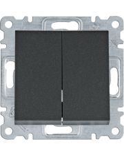 Выключатель 2-кл. 1-тактовый WL0143 Lumina-2, черный, Hager