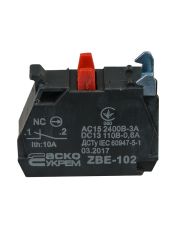 Контактный блок для кнопки Аско-Укрем TB5 ZBE-102 N/C (A0140010181)