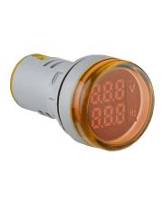 Світлосигнальна арматура з індикатором напруги (АС) та частоти (5...99 Гц) Аско-Укрем U-ADM-VHz ᴓ22мм, кругла, жовта (A0190010180)