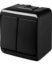 Выключатель 2-клавишный Eti Hermetics VHE-2-BL IP54 черный (4668081)