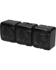 Розетка тримісна Eti Hermetics RHE-3sd-BL із з/к IP54 чорна/прозора кришка (4668092)