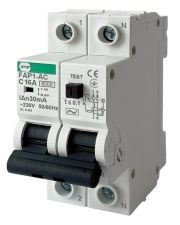 Автомат захисного відключення Promfactor FAP1-AC "C" 16А/0,03A 2P 6кА (FAP01C16030AC)