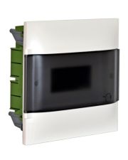 Встроенный пластиковый щиток Legrand Practibox S на 12 модулей (дымчатые двери)