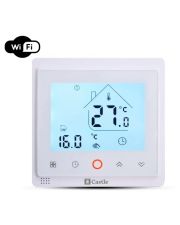 Программируемый терморегулятор для теплого пола с функцией WI-FI Castle AC603H белый