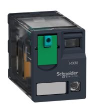 Миниатюрное реле Schneider Electric RXM4AB2BD 4CO 24В с LED и блокируемой тестовой кнопкой