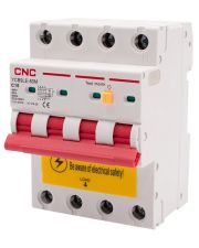 Дифференциальный выключатель CNC YCB9LE-80M C16А 3Р+N 6кА 30мА (Б00044021)