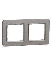 Рамка на 2 поста Schneider Electric Sedna Elements Sedna Elements PRO, матовый алюминий SDD370802U
