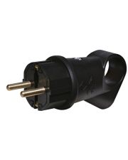 Вилка прямая ETI PKB-AN 2Р+РЕ каучук IP44 черная (4481001)