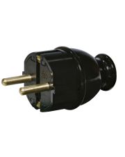 Вилка прямая ETI PPB-ST 2Р+РЕ поликарбонат IP20 черная (4481006)