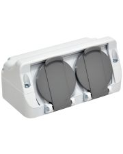 Розетка накладная двухместная с крышкой ETI PRE-2 IP44 (4481020)