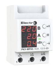 Мультифункціональне реле напруги ElectrO RКUMF63 РКУ-MF63 230В 63А 120-280В