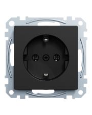 Механизм розетки SCHUKO Merten System M Ocean Plastic MEG2301-0403 (черный матовый)