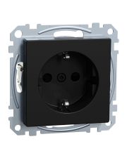 Механизм розетки SCHUKO с защитными шторками Merten System M Ocean Plastic MEG2300-0403 (черный матовый)