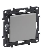Одноклавишный выключатель Legrand Niloe Step 10А зажимной механизм алюминий (863301)