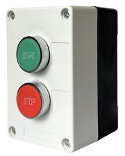 Двухместный пост управления Promfactor FP4-BOX2W34 с металлическими кнопками "START-STOP"