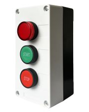 Трехместный пост управления Promfactor FP5-BOX3W34 с кнопками "START/STOP" и индикатором 230В