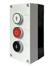 Трехместный пост управления Promfactor FP4-BOX3W89 с металлическими кнопками «Вверх-Stop-Вниз»