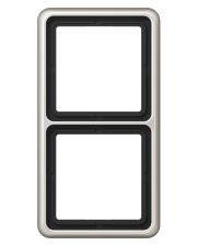 Рамка 2-постова Jung CD 500 CD582PT платина