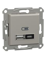 USB розетка Schneider Electric Asfora EPH2700569 тип A+C, 21Вт 3A бронза