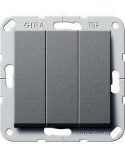 Трехклавишный выключатель Gira System 55 антрацит (283228)