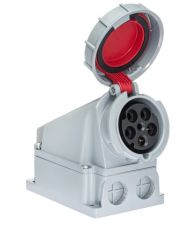 Настенная розетка IDE MUNDIAL 3P+N+E 63A 200/346-240/415В IP66-67