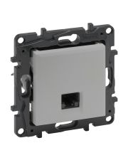 Механізм розетки комп'ютерної RJ-45 UTP Cat.5e Legrand Niloe Step алюміній