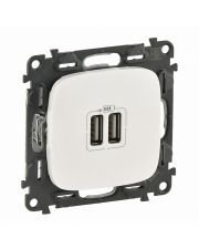 Механизм розетки 2хUSB Legrand Valena Allure жемчуг