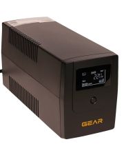Устройство бесперебойного питания GEAR 800VA LCD plastic RJ45+USB (GU-800PLCD)
