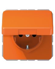 Розетка Jung CD 500 CD1520BFKLO с з/к и крышкой оранжевый