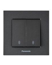 Вимикач 2 кл прохідний Panasonic Karre Plus 55 (димчастий)