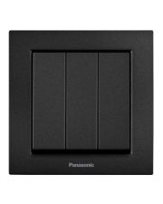 Выключатель 3-кл Panasonic Karre Plus 55 (черный)