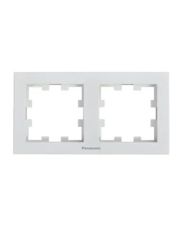 Горизонтальная 2-месная рамка Panasonic Panasonic Karre Plus 55 (біла)