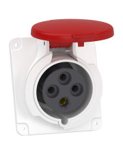 Угловая встроенная силовая розетка Schneider Electric PratiKa PKF32F434 32А 3P+E IP44 380-41В AC