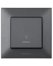 Вимикач прохідний 1 кл Panasonic Arkedia Slim з підсвіткою (димчастий)