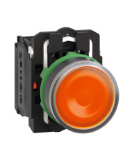 Кнопка с возвратом Schneider Electric XB5AW35B5 24В оранжевая