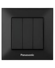 Выключатель 3-кл Panasonic Arkedia Slim (черный)