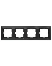 Горизонтальная 4-месная рамка Panasonic Arkedia Slim (черная)