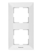 Вертикальная 2-месная рамка Panasonic Arkedia Slim (біла)
