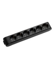 Колодка Panasonic X-tendia 6 гнезда с з/к и защитными шторками (черная)